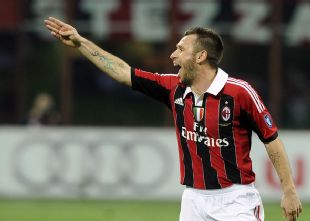 Antonio Cassano marked his first AC Milan start in six months with a goal